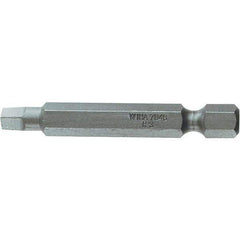 Wiha - #1" Square Size Power Bit - 1/4" Drive, 2" OAL - Exact Tool & Supply