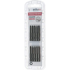 Wiha - #3" Square Size Power Bit - 1/4" Drive, 2" OAL - Exact Tool & Supply