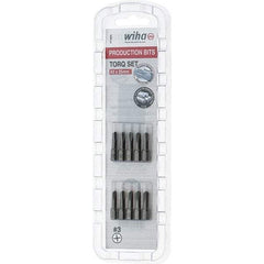 Wiha - 1/4" Drive, #3 Torq-Set Screwdriver Bit - 1" OAL - Exact Tool & Supply