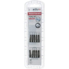 Wiha - 1/4" Drive, #1 Torq-Set Screwdriver Bit - 1" OAL - Exact Tool & Supply