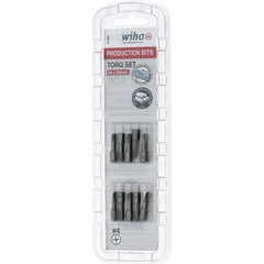 Wiha - 1/4" Drive, #4 Torq-Set Screwdriver Bit - 1" OAL - Exact Tool & Supply