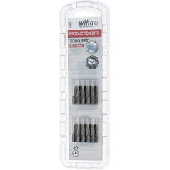 Wiha - 1/4" Drive, #0 Torq-Set Screwdriver Bit - 1" OAL - Exact Tool & Supply