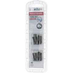 Wiha - 1/4" Drive, #2 Torq-Set Screwdriver Bit - 1" OAL - Exact Tool & Supply