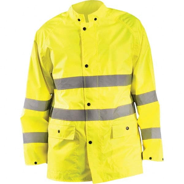 OccuNomix - Size S Hi-Viz Yellow Waterproof Jacket - Exact Tool & Supply