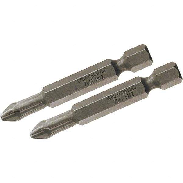 Wiha - #0 Power Bit - 1/4" Drive, 2" OAL - Exact Tool & Supply