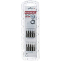 Wiha - #0, Phillips & Insert Screwdriver Bit - 1/4" Drive, 1" OAL - Exact Tool & Supply