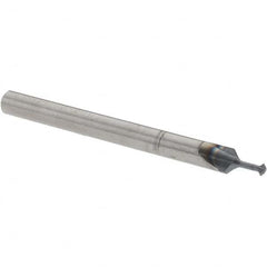 Accupro - 1/16° 1/16" Cut Diam, 0.031" Cut Width, 1/8" Shank, Solid Carbide Double-Angle Cutter - Exact Tool & Supply