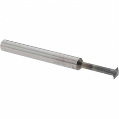 Accupro - 3/16° 3/16" Cut Diam, 0.055" Cut Width, 3/16" Shank, Solid Carbide Double-Angle Cutter - Exact Tool & Supply