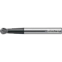 Walter-Prototyp - 8mm Diam, 9mm LOC, 2 Flute Solid Carbide Ball End Mill - TiAlN Finish, 100mm OAL, 8mm Shank Diam - Exact Tool & Supply