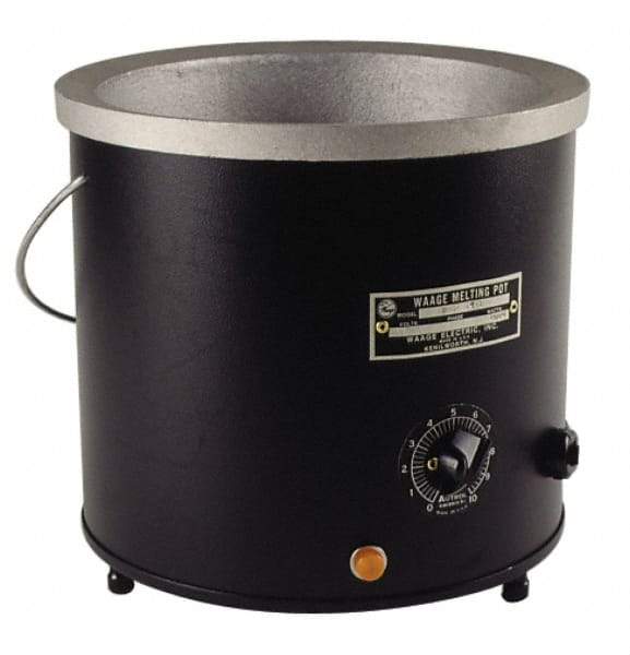 WAAGE - 1.5 Gal, 10-1/2" Deep, 200 to 550°F, Dip Coat Pot - 8" ID, 115 Volts, 1000 Watts - Exact Tool & Supply