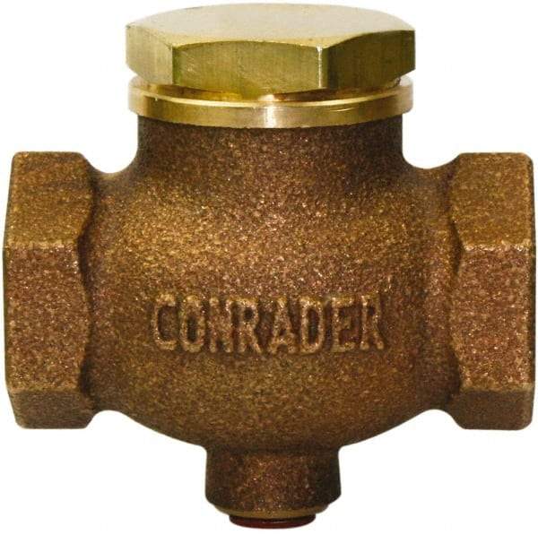 Conrader - 1/8" Bronze Check Valve - Inline, FNPT x FNPT - Exact Tool & Supply