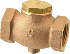 Conrader - 1" Bronze Check Valve - Inline, FNPT x FNPT - Exact Tool & Supply