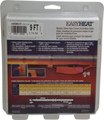 EasyHeat - 9' Long, Preassembled, Fixed Length, Fixed Wattage, Protection Heat Cable - 120 Input Volts, 63 Watts - Exact Tool & Supply