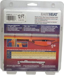 EasyHeat - 12' Long, Preassembled, Fixed Length, Fixed Wattage, Protection Heat Cable - 120 Input Volts, 84 Watts - Exact Tool & Supply