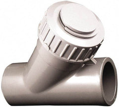 Simtech - 1/2" Pipe, Socket Ends, PVC Y-Strainer - 150 psi Pressure Rating - Exact Tool & Supply