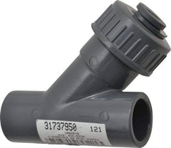 Simtech - 3/4" Pipe, Socket Ends, PVC Y-Strainer - 150 psi Pressure Rating - Exact Tool & Supply