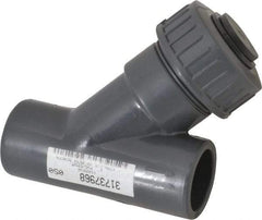 Simtech - 1" Pipe, Socket Ends, PVC Y-Strainer - 150 psi Pressure Rating - Exact Tool & Supply