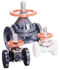 Simtech - 2" Pipe, 150 Max psi, Diaphragm Valve - Flanged End Connection, PVC, EPDM Seal - Exact Tool & Supply