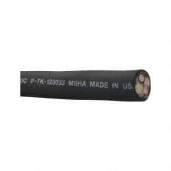 Made in USA - 250', 8/4 Gauge/Conductors, Black, Green, Red & White Indoor & Outdoor Replacement Cord - 0 Receptacles, 35 Amps, 600 Volts, UL SOOW - Exact Tool & Supply