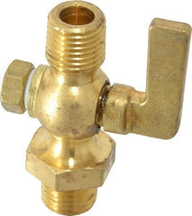 Conbraco - 1/4" Pipe, Lever Handle, MNPT x MNPT End Connection, Air Cock - 200 Max psi, Brass - Exact Tool & Supply