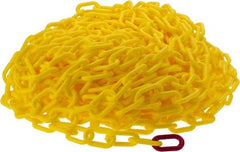PRO-SAFE - 100' Long x 2" Wide Plastic Heavy-Duty Chain - Yellow - Exact Tool & Supply