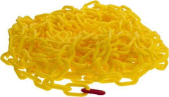 PRO-SAFE - 50' Long x 2" Wide Plastic Heavy-Duty Chain - Yellow - Exact Tool & Supply