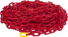 PRO-SAFE - 100' Long x 2" Wide Plastic Heavy-Duty Chain - Red - Exact Tool & Supply