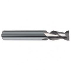 1/2" Dia. - 3" OAL - 45° Helix Bright Carbide End Mill - 2 FL - Exact Tool & Supply