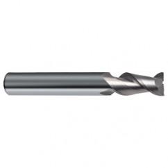 9/16" Dia. - 3-1/2" OAL - 45° Helix Bright Carbide End Mill - 2 FL - Exact Tool & Supply