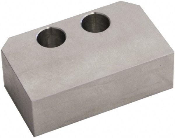 5th Axis - 3" Wide x 1" High x 1.2" Thick, Flat/No Step Vise Jaw - Soft, Aluminum, Manual Jaw, Compatible with V75100 Vises - Exact Tool & Supply
