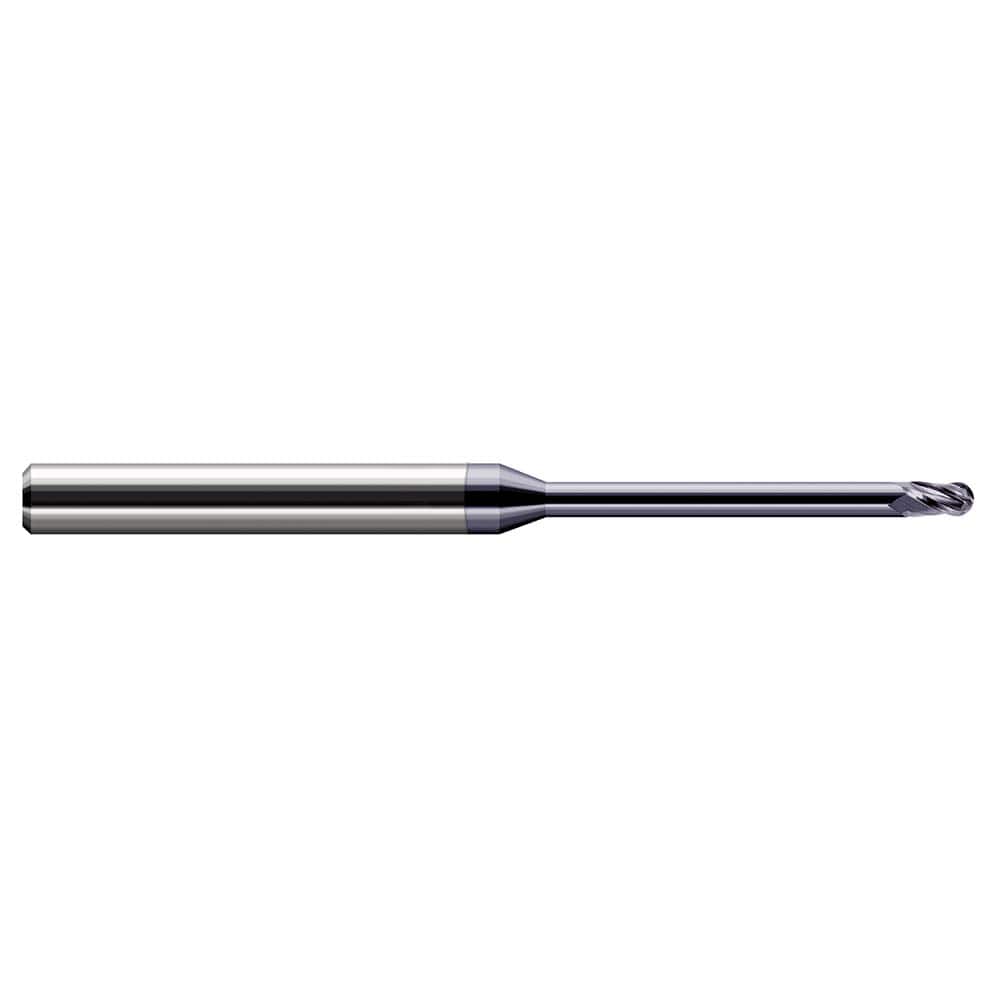 Harvey Tool - 5/64" Diam, 0.117" LOC, 3 Flute Solid Carbide Ball End Mill - Exact Tool & Supply