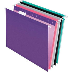 Pendaflex - 8-1/2 x 11", Letter Size, Assorted Colors, Hanging File Folder - 11 Point Stock, 1/5 Tab Cut Location - Exact Tool & Supply
