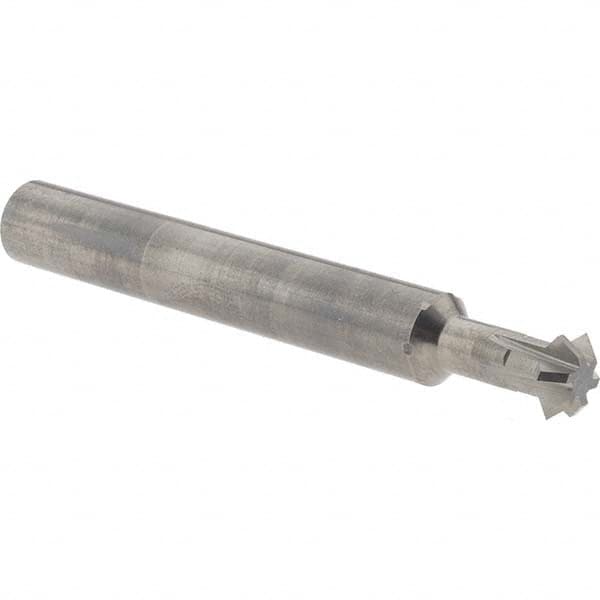Accupro - 5/16° 5/16" Cut Diam, 1/8" Cut Width, 5/16" Shank, Solid Carbide Double-Angle Cutter - Exact Tool & Supply