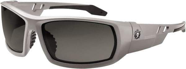 Ergodyne - Smoke Lenses, Framed Safety Glasses - Anti-Fog, Size Universal, Wrap Around - Exact Tool & Supply