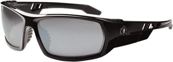 Ergodyne - Silver Lenses, Framed Safety Glasses - Uncoated Lenses, Size Universal, Wrap Around - Exact Tool & Supply