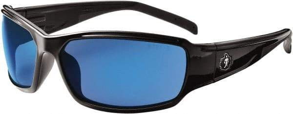 Ergodyne - Blue Lenses, Framed Safety Glasses - Uncoated Lenses, Size Universal, Wrap Around - Exact Tool & Supply