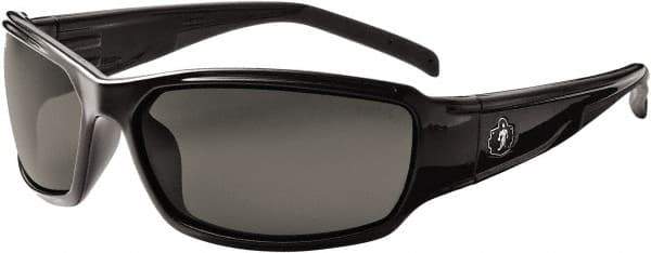 Ergodyne - Smoke Lenses, Framed Safety Glasses - Uncoated Lenses, Size Universal, Wrap Around - Exact Tool & Supply