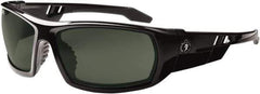 Ergodyne - Green Lenses, Framed Polarized Glasses - Uncoated Lenses, Size Universal, Wrap Around - Exact Tool & Supply