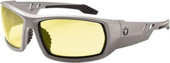 Ergodyne - Yellow Lenses, Framed Safety Glasses - Uncoated Lenses, Size Universal, Wrap Around - Exact Tool & Supply