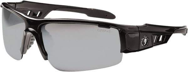 Ergodyne - Silver Lenses, Framed Safety Glasses - Uncoated Lenses, Size Universal, Wrap Around - Exact Tool & Supply