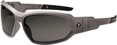 Ergodyne - Smoke Lenses, Framed Safety Glasses - Uncoated Lenses, Size Universal, Wrap Around - Exact Tool & Supply