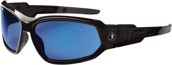 Ergodyne - Blue Lenses, Framed Safety Glasses - Uncoated Lenses, Size Universal, Wrap Around - Exact Tool & Supply