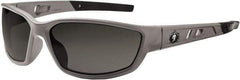 Ergodyne - Smoke Lenses, Framed Safety Glasses - Uncoated Lenses, Size Universal, Wrap Around - Exact Tool & Supply