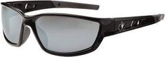 Ergodyne - Silver Lenses, Framed Safety Glasses - Uncoated Lenses, Size Universal, Wrap Around - Exact Tool & Supply