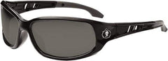 Ergodyne - Smoke Lenses, Framed Safety Glasses - Uncoated Lenses, Size Universal, Wrap Around - Exact Tool & Supply