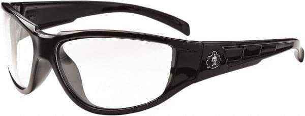 Ergodyne - Clear Lenses, Framed Safety Glasses - Uncoated Lenses, Size Universal, Wrap Around - Exact Tool & Supply