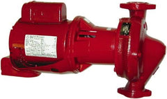 Bell & Gossett - 1 hp, 1 Phase, Bronze Housing, Bronze Impeller, Inline Circulator Pump - 115/230 Volt, 60 Hz, Flanges Included, 175 Max psi, Open Drip Proof Motor - Exact Tool & Supply