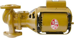 Bell & Gossett - .25 hp, 1 Phase, Bronze Housing, Cast Bronze Impeller, Inline Circulator Pump - 115/230V Volt, 60 Hz Hz, 125 Max psi, 120V Motor - Exact Tool & Supply