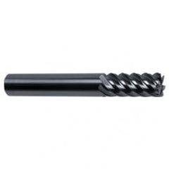 1/2" Dia. - 3" OAL - 45° Helix Bright Carbide End Mill - 6 FL - Exact Tool & Supply