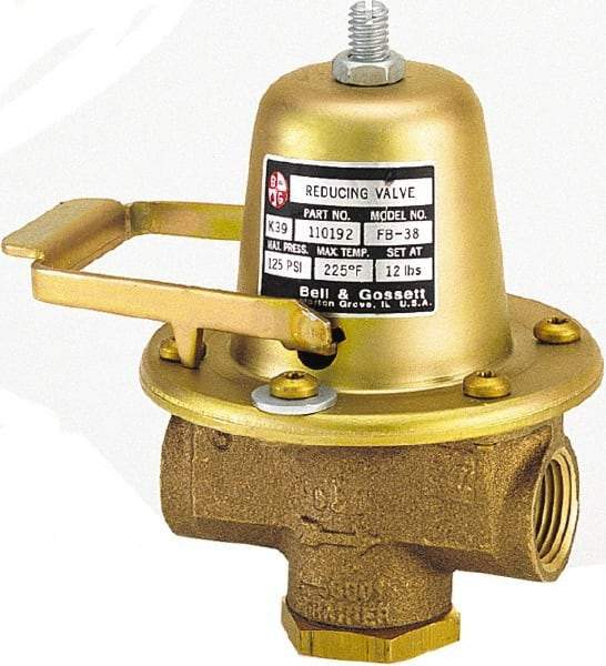 Bell & Gossett - 1/2" Inlet, 1/2" Outlet, FNPT, Pressure Relief Valve - 125 Max psi, Lead Free Brass - Exact Tool & Supply
